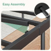 NOVILLA 14" Metal Platform Bed Frame w/ Modern Headboard Easy Assembly - Black