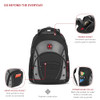 WENGER SYNERGY LAPTOP BACKPACK, FITS 16 INCH LAPTOP, BAG, 27305140 - BLACK/GRAY New WENGER SYNERGY LAPTOP BACKPACK, FITS 16 INCH LAPTOP, BAG, 27305140 - BLACK/GRAY New