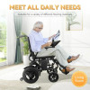 ELECTRIC WHEELCHAIR 20+ MILES RANGE ALL TERRAIN PORTABLE MOTORIZED - BLACK