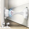 WINONLY Magnetic Door Stoppers 2 Pack Wall Floor Mounting 3D Adhesive Tape-White