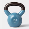 ALL IN MOTION KETTLEBELL 20LB IRON WEIGHT FOR LEGS & UPPER BACK - BLUE