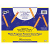 Pacon 2423 Multi-Program Picture Story Paper, 5/8-Inch Long Rule, 12 x 9, White New