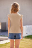 FLYPIGS GIRLS T SHIRTS RUFFLE SLEEVE SUMMER CASUAL RIBBED 5-6Y WOMEN 120 - BEIGE New FLYPIGS GIRLS T SHIRTS RUFFLE SLEEVE SUMMER CASUAL RIBBED 5-6Y WOMEN 120 - BEIGE New