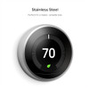 GOOGLE NEST LEARNING THERMOSTAT 3RD GEN SMART A0013 - STAINLESS STEEL