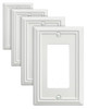 ZILLSEA 4-Pack Decorator Wall Plates Midsize White