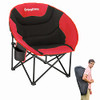 KINGCAMP OVERSIZED SAUCER ROUND CAMPING CHAIR PORTABLE PADDED KC3816 - RED