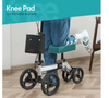 ELENKER YF-9002A STEERABLE DELUXE MEDICAL KNEE WALKER 10" WHEELS - SILVER