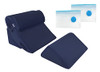 LUXE CASA 4 PCS ORTHOPEDIC BED WEDGE PILLOW SET TRIANGLE MEMORY FOAM - BLUE