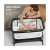 BABYBOND BABY BASSINET 3 IN 1 BASSINET BEDSIDE SLEEPER WASHABLE SOFT MA - BLACK