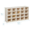 ECR4KIDS STREAMLINE 20 CUBBY TRAY STORAGE CABINET 4X5 NATURAL - WHITE WASH
