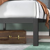 ZINUS KOREY METAL PLATFORM BED FRAME WITH UPHOLSTERED HEADBOARD TWIN - BLACK