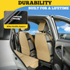 LINGVIDO FAUX LEATHER AUTOMOTIVE SEATS COVERS CARSEAT PROTECTOR 5P BEIGE