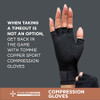Tommie Copper Sport Compression Gloves MEN L/XL WOMEN L/XL, Black