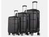 TUCCI MASSA SPINNER WHEELED SUITCASE 3 PIECE SET (20", 26", 30") - BLACK TUCCI MASSA SPINNER WHEELED SUITCASE 3 PIECE SET (20", 26", 30") - BLACK