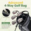 HIMAL 4-WAY FULL-LENGTH GOLF STAND BAG - STEEL GRAY/WHITE/GREEN HIMAL 4-WAY FULL-LENGTH GOLF STAND BAG - STEEL GRAY/WHITE/GREEN