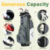 HIMAL 4-WAY FULL-LENGTH GOLF STAND BAG - STEEL GRAY/WHITE/GREEN HIMAL 4-WAY FULL-LENGTH GOLF STAND BAG - STEEL GRAY/WHITE/GREEN