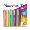 PAPER MATE FLAIR FELT TIP PENS, POINT (0.7MM), TROPICAL, CLASSIC 12 COUNT, CHYK New