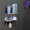 NEBIA DOUBLE SHELF FOR ALL SHOWER ESSENTIALS - NICKEL NEBIA DOUBLE SHELF FOR ALL SHOWER ESSENTIALS - NICKEL