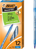 BIC ROUND STIC BALLPOINT PENS, MEDIUM POINT, 1.0 MM BLUE INK, PACK OF 12 - BLUE New