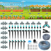 MIXC 230FT DRIP IRRIGATION SYSTEM KIT QUICK-CONNECT REPEATABLE ASSEMBLY - GRAY