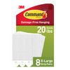 Command 20 Lb XL Heavyweight Picture Hanging Strips 17217-8ES - White New Command 20 Lb XL Heavyweight Picture Hanging Strips 17217-8ES - White New