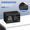 MIADY 12V 7AH RECHARGEABLE SEALED LEAD ACID BATTERY 2 PACK SLA12V7A - Black MIADY 12V 7AH RECHARGEABLE SEALED LEAD ACID BATTERY 2 PACK SLA12V7A - Black