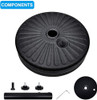 Simple Deluxe 20" Round Heavy Duty Patio Umbrella Base, 2 Pack - Black