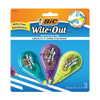 BIC WITE-OUT MINI CORRECTION TAPE 3/PACK WOTMP31-WHI - WHITE New BIC WITE-OUT MINI CORRECTION TAPE 3/PACK WOTMP31-WHI - WHITE New