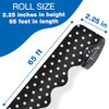 CARSON DELLOSA 65' BLACK WITH WHITE POLKA DOTS ROLLED SCALLOPED BULLETIN BOARD New CARSON DELLOSA 65' BLACK WITH WHITE POLKA DOTS ROLLED SCALLOPED BULLETIN BOARD New