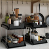 JLKDQ UNDER SINK ORGANIZERS AND STORAGE, 2 PACK - BLACK JLKDQ UNDER SINK ORGANIZERS AND STORAGE, 2 PACK - BLACK