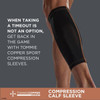 TOMMIE COPPER SPORT COMPRESSION CALF SLEEVE SIZE L/XL - BLACK