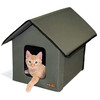 K&H Pet Products Outdoor Cat House for Outside Pets, Weatherproof Outdoor Cat