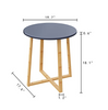 BAMEOS SIDE TABLE MODERN NIGHTSTAND ROUND SIDE END ACCENT COFFEE TABLE - GRAY