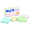 HIGHLAND STICKY NOTES 3" X 3" ASSORTED PASTEL 12 PACK 6549A - ASSORTED PASTEL New HIGHLAND STICKY NOTES 3" X 3" ASSORTED PASTEL 12 PACK 6549A - ASSORTED PASTEL New