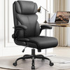 HEROSET OFFICE CHAIR DESK CHAIRS EXECUTIVE BREATHABLE LEATHER MATTE BLACK