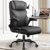 HEROSET OFFICE CHAIR DESK CHAIRS EXECUTIVE BREATHABLE LEATHER MATTE BLACK