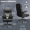 HEROSET OFFICE CHAIR DESK CHAIRS EXECUTIVE BREATHABLE LEATHER MATTE BLACK