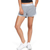 1344552 Under Armour Women's Play Up 3.0 Shorts Gray/White 2XL New