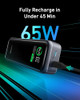 ANKER PRIME POWER BANK 12,000 MAH 2-PORT PORTABLE CHARGER 130W A1335 - BLACK