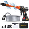 EVEAGE Q7 CORDLESS POWER WASHER MAX 1000PSI 2.5GPM ADJUSTMENT - BLACK/ORANGE