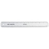 WESTCOTT ENGLISH AND METRIC SHATTERPROOF RULER, 12" - CLEAR New WESTCOTT ENGLISH AND METRIC SHATTERPROOF RULER, 12" - CLEAR New