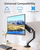 MOUNTUP Single Monitor Desk Mount, Adjustable Gas Spring Monitor Arm Support