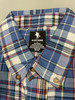 BLACK HORSE WOVEN PLAID SHIRT - SIZE : MEN'S L - BLUE/RED/WHITE/LIGHT BLUE New