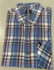BLACK HORSE WOVEN PLAID SHIRT - SIZE : MEN'S L - BLUE/RED/WHITE/LIGHT BLUE New