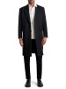 KARL LAGERFELD PARISWOOL-BLEND OVERCOAT - SIZE: MEN XL - BLACK