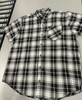 BLACK HORSE MEN'S L WOVEN PLAID SHIRT - BLACK AND WHITE MENS - BLACK AND WHITE New