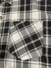 BLACK HORSE MEN'S L WOVEN PLAID SHIRT - BLACK AND WHITE MENS - BLACK AND WHITE New