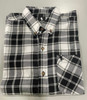 BLACK HORSE MEN'S M WOVEN PLAID SHIRT - BLACK AND WHITE - MEDIUM New