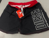 DIESEL BMBX-WAVE 2.017 BLACK SWIM SHORTS - SIZE:L - BLACK/RED New