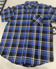 BLACK HORSE WOVEN PLAID SHIRT - SIZE MENS M - BLUE/LIGHT BLUE/VIOLET/BLACK/WHITE New